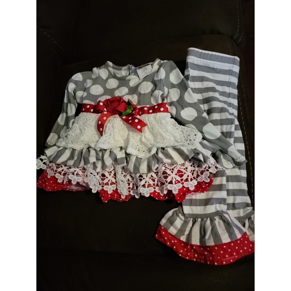 Counting daisies christmas‎ rose holiday outfit size 24 months